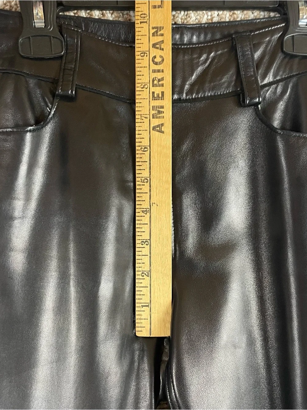 VTG Banana Republic Liquid Leather Pants Size 2 (28x28) Goth Emo Rave Black F95